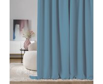 Dekoria Zatemňovací závěs na řasicí pásce modrý 140 x 280 cm 1 ks., 140x280 cm