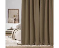 Dekoria Zatemňovací závěs na řasicí pásce tmavě béžová 140 x 280 cm 1 ks., 140x280 cm