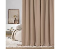 Dekoria Zatemňovací závěs na řasicí pásce tmavě béžová 140 x 280 cm 1 ks., 140x280 cm