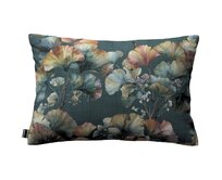 Dekoria Kinga - potah na polštář jednoduchý obdélníkový, listy jinanu na tmavě modrém podkladu, 60 x 40 cm, Botanic Viscose, 145-24