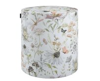 Dekoria Sedák Barrel- válec pevný,  d40cm, výška 40cm, bílá, růžová, zelená, ø40 cm x 40 cm, Gardenia, 143-96