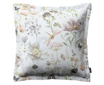 Dekoria Mona - potah na polštář hladký lem po obvodu, bílá, růžová, zelená, 45 x 45 cm, Gardenia, 143-96