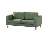 Dekoria Potah na pohovku IKEA  Karlstad 2-místná, nerozkládací, krátký, zelený melanž, pohovka Karlstad 2-místná, Amsterdam, 704-44