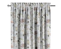 Dekoria Závěs s tunýlkem a volánkem, bílá, růžová, zelená, Gardenia, 143-96