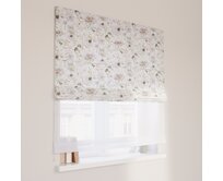 Dekoria Římská roleta Duo, bílá, růžová, zelená, Gardenia, 143-96