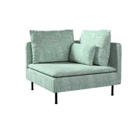 Dekoria Potah na rohový díl Söderhamn, máta a ecru, rohový díl Söderhamn, Cosy Home, 144-81