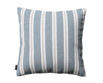 Dekoria Kinga - potah na polštář jednoduchý, modro-béžové pruhy, 50 x 50 cm, Scotti, 145-28