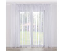 Dekoria Záclona voálová jednoduchá s řasící páskou, bílá, Voile - Voál, 179-26