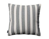 Dekoria Kinga - potah na polštář jednoduchý, černo-béžové pruhy, 43 x 43 cm, Scotti, 145-31