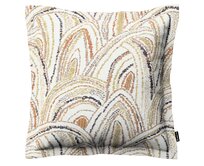 Dekoria Mona - potah na polštář hladký lem po obvodu, béžovo-olivová, 45 x 45 cm, Cosy Home, 145-34