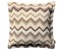 Dekoria Mona - potah na polštář hladký lem po obvodu, béžovo-olivová, 45 x 45 cm, Cosy Home, 145-39