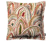 Dekoria Mona - potah na polštář hladký lem po obvodu, červeno-zelená, 45 x 45 cm, Cosy Home, 145-32