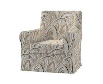 Dekoria Potah na křeslo IKEA Ektorp Jennylund, béžovo-olivová, kØeslo Ektorp Jennylund, Cosy Home, 145-34