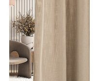 Dekoria Hotový závěs s řasící páskou 140x280cm béžová, 140 x 280 cm 