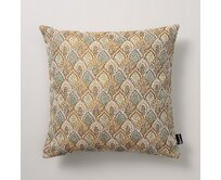 Dekoria Kinga - potah na polštář jednoduchý, béžovo-zelená, 43 x 43 cm, Intenso Premium, 144-28