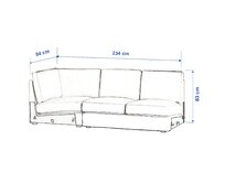 Dekoria Potah rohové sekce Kivik, béžová melanž, Amsterdam, 704-54