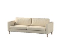 Dekoria Potah na pohovku IKEA Karlstad, 3-místná, rozkládací, šedobéžová, Potah na Karlstad, 3-místná, rozkládací, Chenille, 162-26