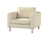 Dekoria Potah na křeslo IKEA Karlstad, krátký, ecru, potah na křeslo Karlstad krátký, Chenille, 162-06
