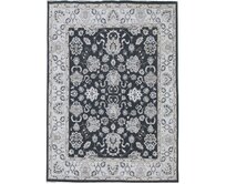 Diamond Carpets koberce Ručně vázaný kusový koberec Diamond DC-98 JN Black/ivory - 180x275 cm Černobílá, Velké (190x270 cm a větší), Přírodní