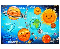 Obsession koberce Dětský kusový koberec Torino kids 230 SOLAR SYSTEM - 120x170 cm Vícebarevná, Střední (80x160 - 164x240), Syntetický (umělý)