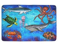 BO-MA koberce Protiskluzový kusový koberec Sea world - 76,5x117 cm Modrá, Střední (80x160 - 164x240), Syntetický (umělý)