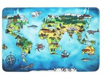 BO-MA koberce Protiskluzový kusový koberec World map - 76,5x117 cm Vícebarevná, Střední (80x160 - 164x240), Syntetický (umělý)