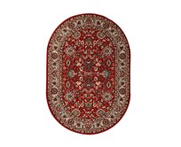 Sintelon koberce Kusový koberec Teheran Practica 59/CVC ovál - 200x290 cm Červená, Velké (190x270 cm a větší), Syntetický (umělý)