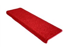 Vopi koberce Nášlapy na schody červený Eton obdélník - 24x65 obdélník (rozměr včetně ohybu) Červená, Syntetický (umělý)