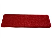 Vopi koberce Nášlapy na schody vínový Eton obdélník - 24x65 obdélník (rozměr včetně ohybu) Červená, Syntetický (umělý)