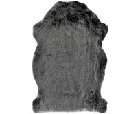 Obsession koberce Kusový koberec Samba 495 Anthracite (tvar kožešiny) - 55x85 tvar kožešiny cm Šedá, Malé (80x150 cm a menší), Syntetický (umělý)