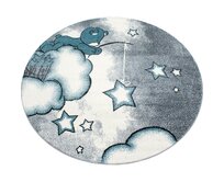 Ayyildiz koberce Dětský kusový koberec Kids 580 blue kruh - 160x160 (průměr) kruh cm Modrá, Střední (80x160 - 164x240), Syntetický (umělý)
