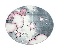 Ayyildiz koberce Dětský kusový koberec Kids 580 pink kruh - 120x120 (průměr) kruh cm Růžová, Střední (80x160 - 164x240), Syntetický (umělý)