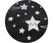 Ayyildiz koberce Dětský kusový koberec Kids 610 grey kruh - 160x160 (průměr) kruh cm Šedá, Střední (80x160 - 164x240), Syntetický (umělý)