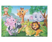 Obsession koberce Dětský kusový koberec Torino kids 239 JUNGLE - 80x120 cm Vícebarevná, Střední (80x160 - 164x240), Syntetický (umělý)