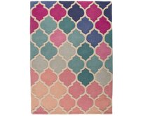 Flair Rugs koberce Ručně všívaný kusový koberec Illusion Rosella Pink/Blue - 160x230 cm Vícebarevná, Velké (190x270 cm a větší), Přírodní