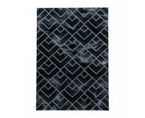 Ayyildiz koberce Kusový koberec Naxos 3814 silver - 80x250 cm Černá, Velké (190x270 cm a větší), Syntetický (umělý)