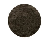 Ayyildiz koberce Kusový koberec Fluffy Shaggy 3500 brown kruh - 120x120 (průměr) kruh cm Hnědá, Střední (80x160 - 164x240), Syntetický (umělý)