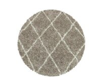 Ayyildiz koberce Kusový koberec Alvor Shaggy 3401 beige kruh - 80x80 (průměr) kruh cm Béžová, Střední (80x160 - 164x240), Syntetický (umělý)