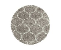 Ayyildiz koberce Kusový koberec Salsa Shaggy 3201 beige kruh - 160x160 (průměr) kruh cm Béžová, Střední (80x160 - 164x240), Syntetický (umělý)