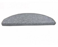 Vopi koberce Nášlapy na schody Astra světle šedá půlkruh - 28x65 půlkruh (rozměr včetně ohybu) Šedá, Syntetický (umělý)