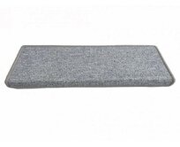 Vopi koberce Nášlapy na schody Astra světle šedá obdélník - 25x80 obdélník (rozměr včetně ohybu) Šedá, Syntetický (umělý)