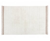 Lorena Canals koberce Vlněný koberec Steppe - Sheep White - 80x140 cm Bílá, Velké (190x270 cm a větší), Přírodní