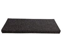 Vopi koberce Nášlapy na schody Rio hnědé obdélník - 25x80 obdélník (rozměr včetně ohybu) Hnědá, Syntetický (umělý)