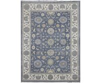 Diamond Carpets koberce Ručně vázaný kusový koberec Diamond DC-ZIGLER Jeans blue/ivory - 140x200 cm Modrá, Velké (190x270 cm a větší), Přírodní