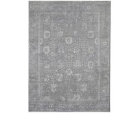 Diamond Carpets koberce Ručně vázaný kusový koberec Diamond DC-VASE 3 Silver/silver - 140x200 cm Šedá, Velké (190x270 cm a větší), Přírodní