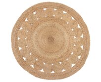 Flair Rugs koberce Kusový koberec Jute Arya Natural kruh - 150x150 (průměr) kruh cm Béžová, Malé (80x150 cm a menší), Přírodní