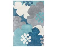 Flair Rugs koberce Kusový koberec Zest Retro Floral Blue - 160x230 cm Modrá, Střední (80x160 - 164x240), Syntetický (umělý)