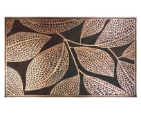 B-line Rohožka guma Listy - na ven i na doma - 45x75 cm Černá, Malé (80x150 cm a menší), Syntetický (umělý)