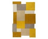 Flair Rugs koberce Kusový koberec Abstract Collage Ochre/Natural - 200x290 cm Žlutá, Velké (190x270 cm a větší), Přírodní