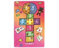 Protiskluzový kusový koberec Skákací panák růžový - 140x200 cm Růžová, Střední (80x160 - 164x240), Syntetický (umělý)